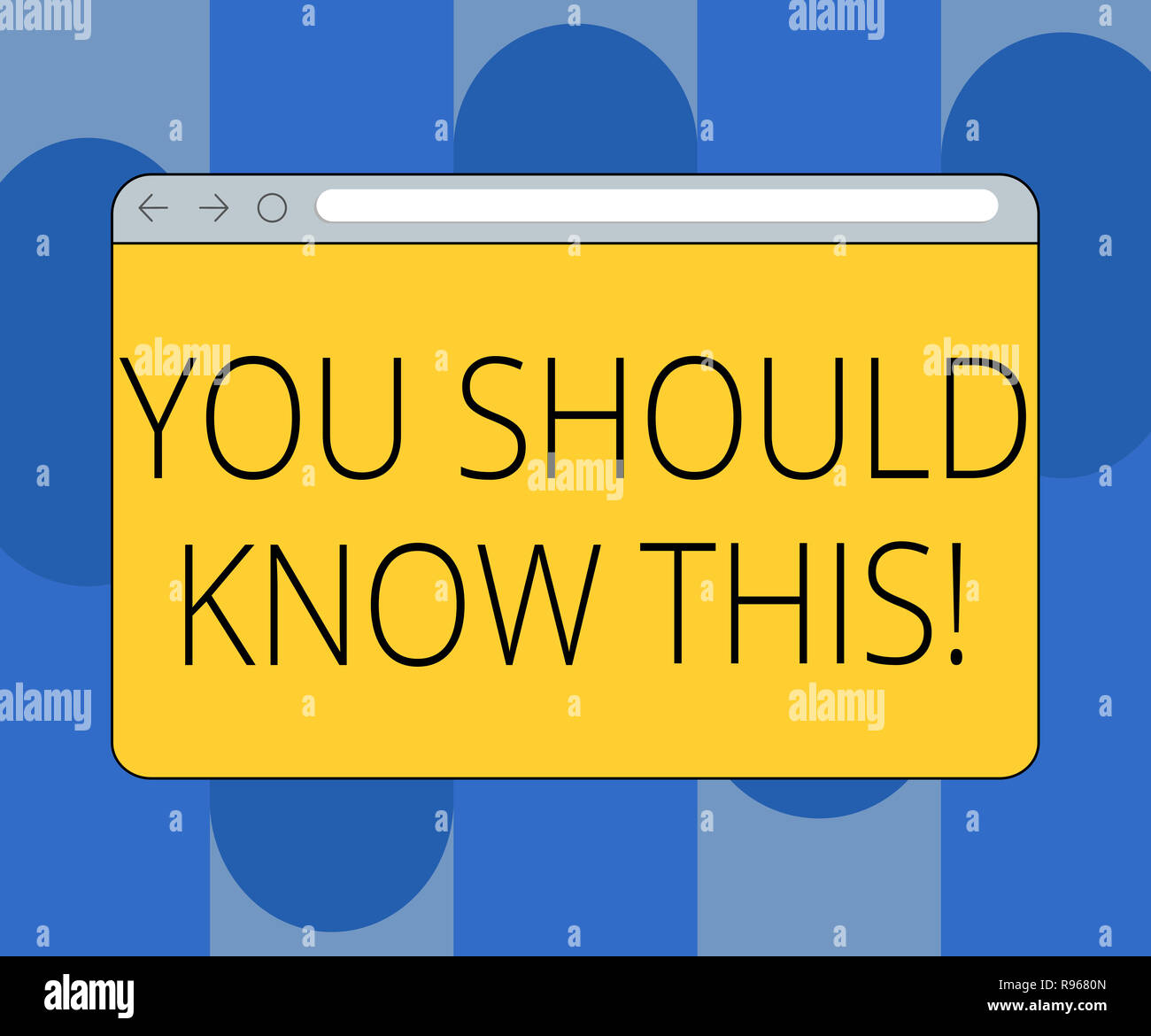 Handwriting text You Should Know This. Concept meaning Recommendation ...