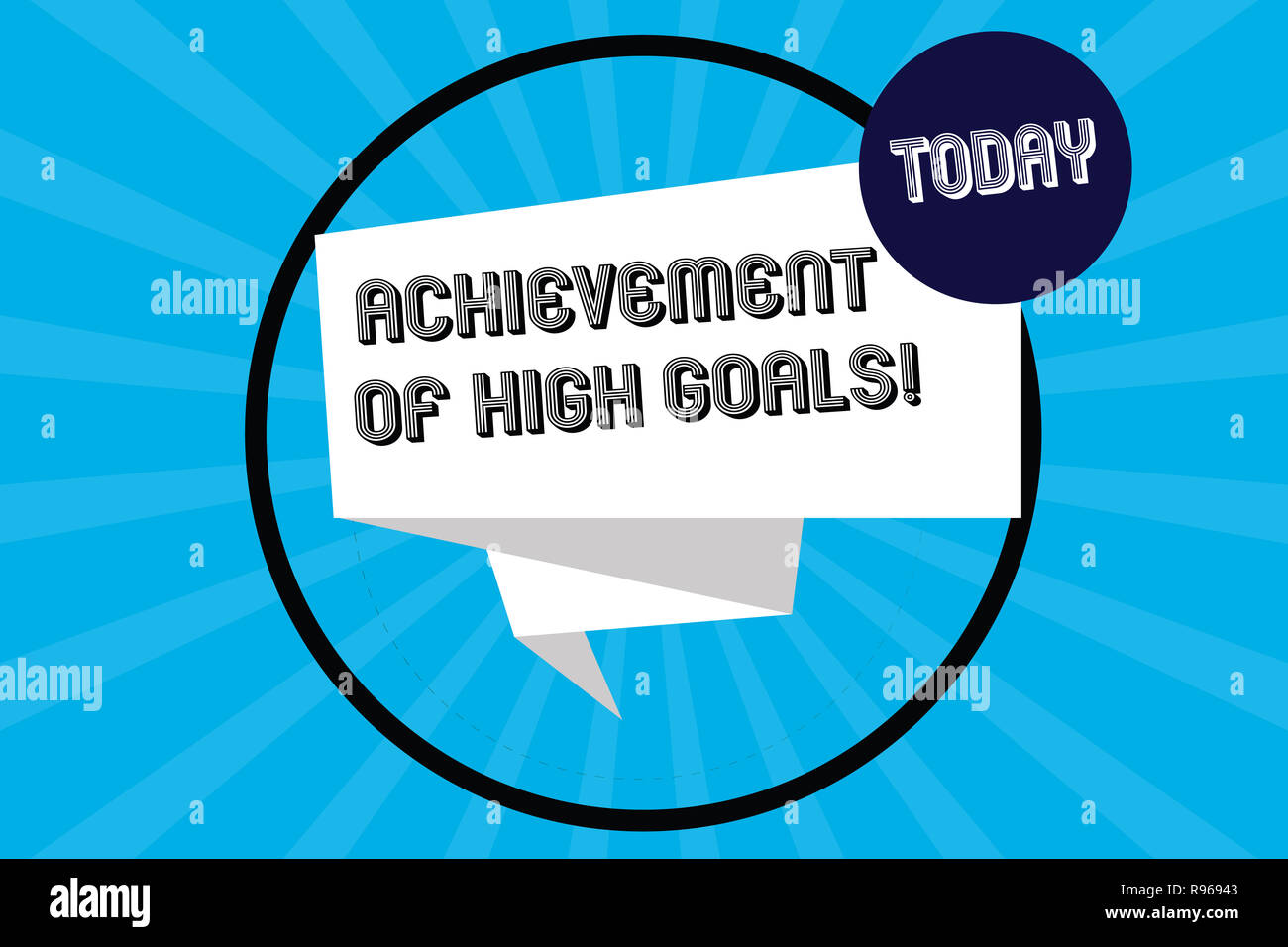 Handwriting text Achievement Of High Goals. Concept meaning Accomplish ...