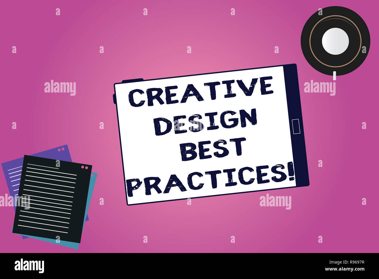 Handwriting text Creative Design Best Practices. Concept meaning High ...