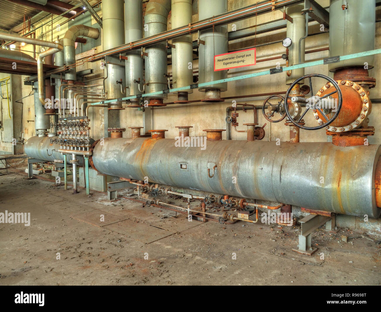 Heating house old warehouse GDR Stock Photo Alamy