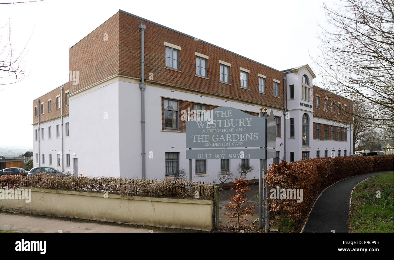 The Westbury Nursing Home and Residential Care, Bristol, England. Exterior render by Weber, and Saint Gobain Company Stock Photo