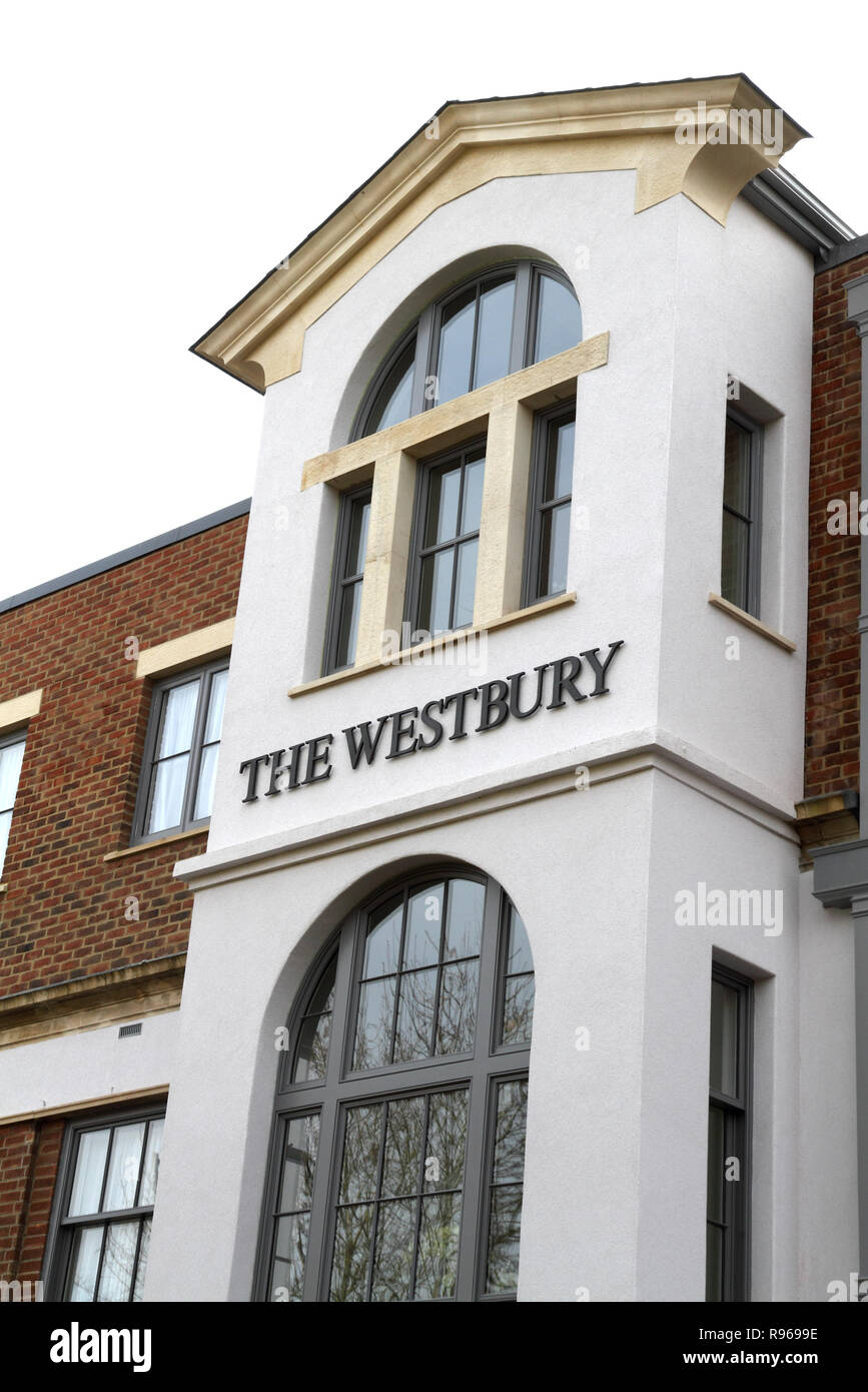 The Westbury Nursing Home and Residential Care, Bristol, England. Exterior render by Weber, and Saint Gobain Company Stock Photo