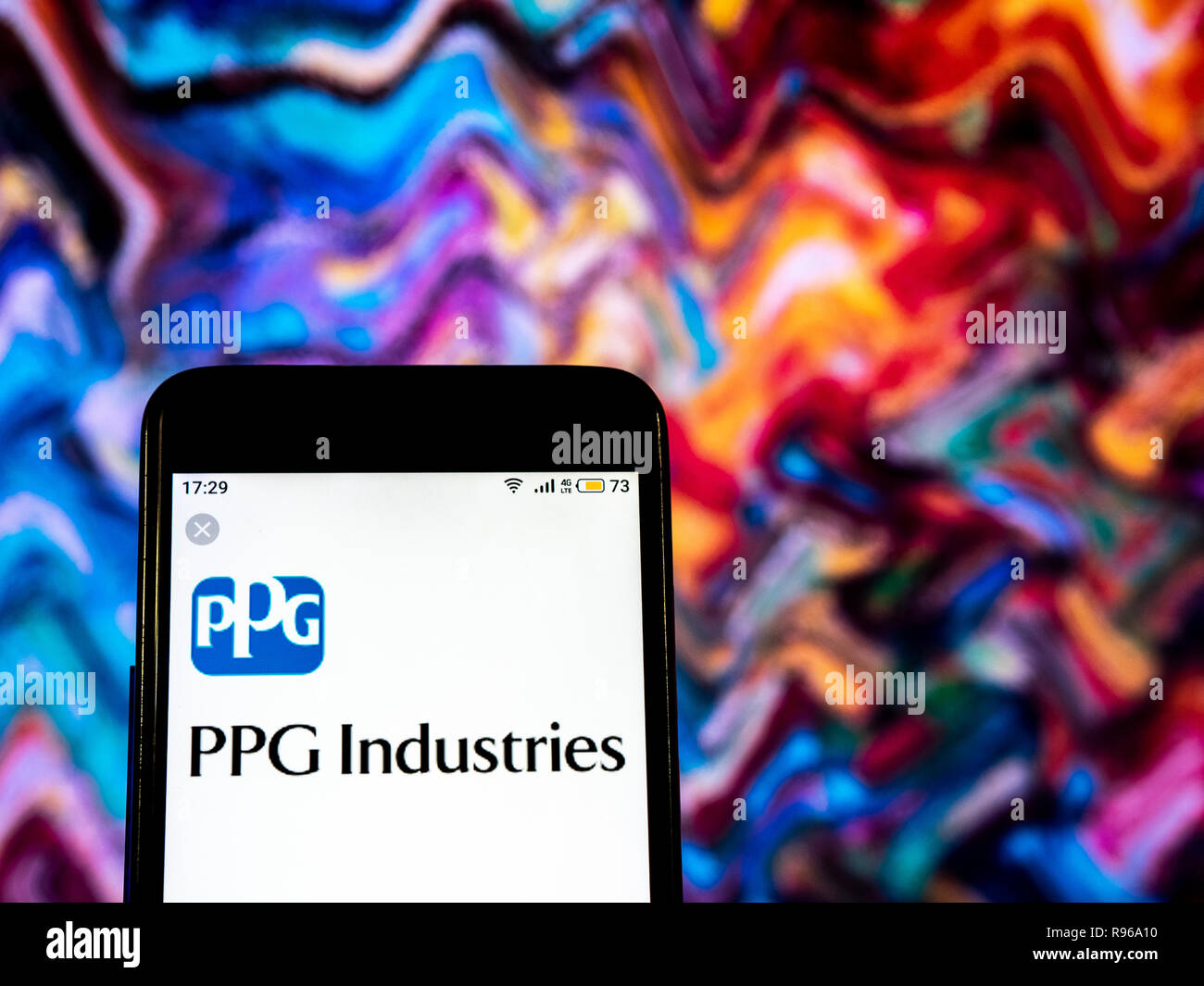 PPG Industries Company logo seen displayed on smart phone Stock Photo ...