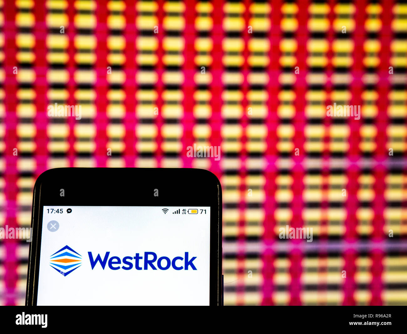 WestRock Company logo seen displayed on smart phone Stock Photo Alamy