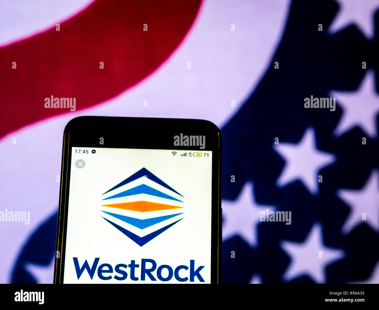 WestRock Company logo seen displayed on smart phone Stock Photo Alamy
