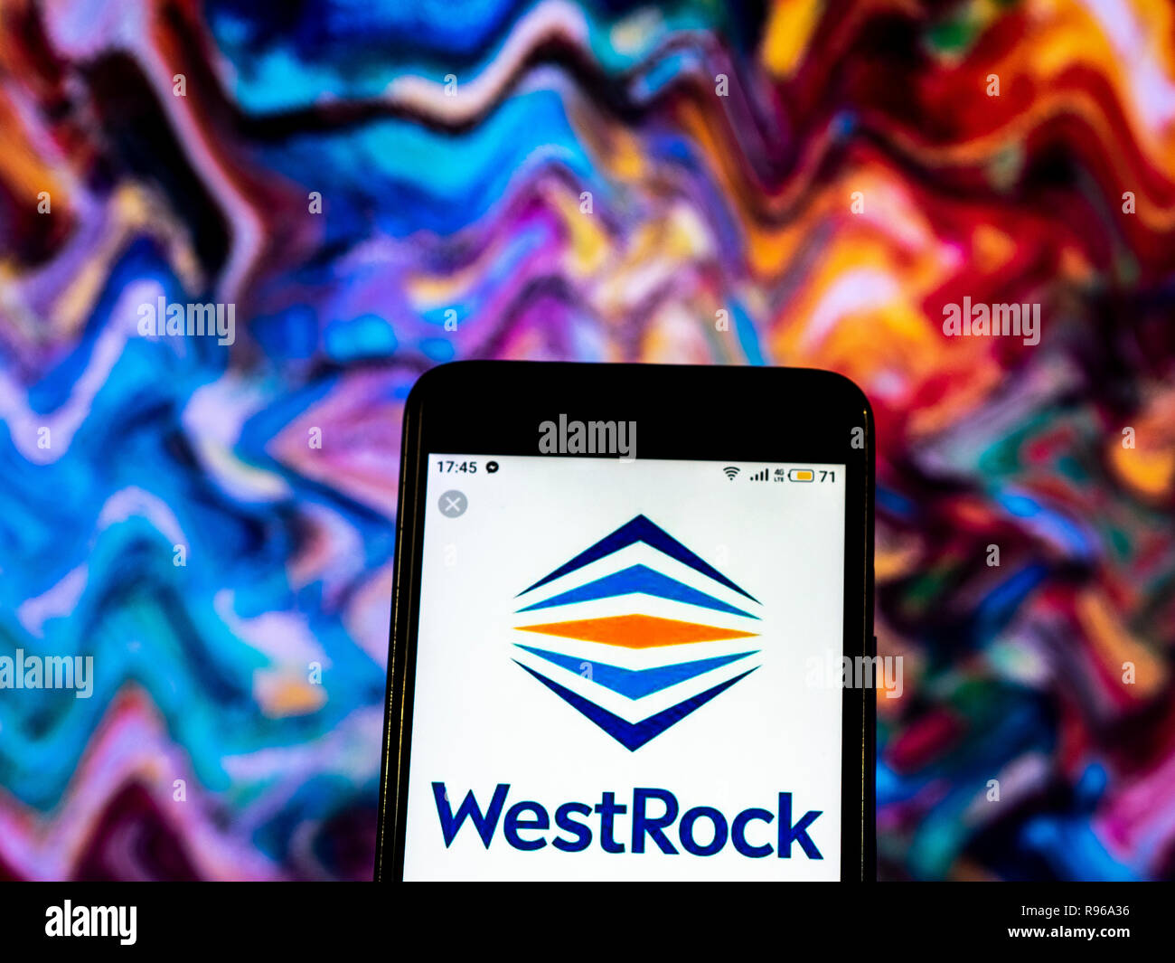 WestRock Company logo seen displayed on smart phone Stock Photo Alamy