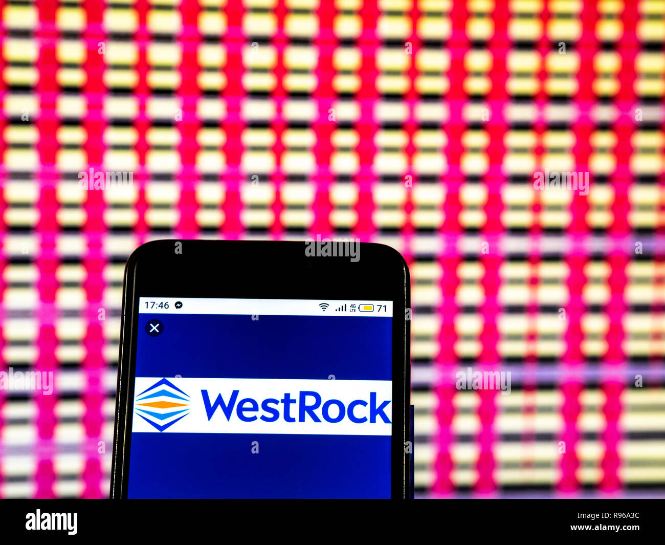 WestRock Company logo seen displayed on smart phone Stock Photo Alamy