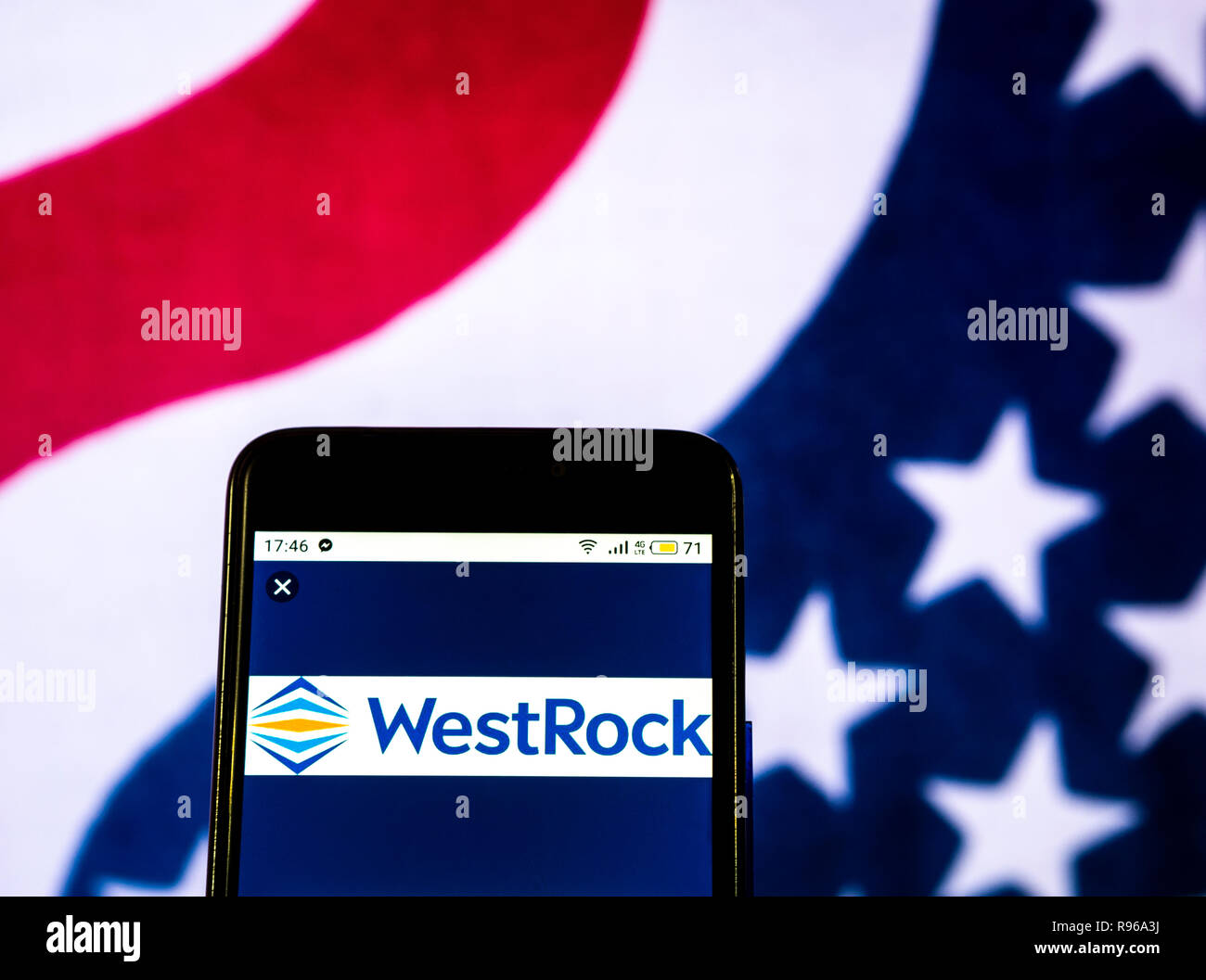 WestRock Company logo seen displayed on smart phone Stock Photo Alamy