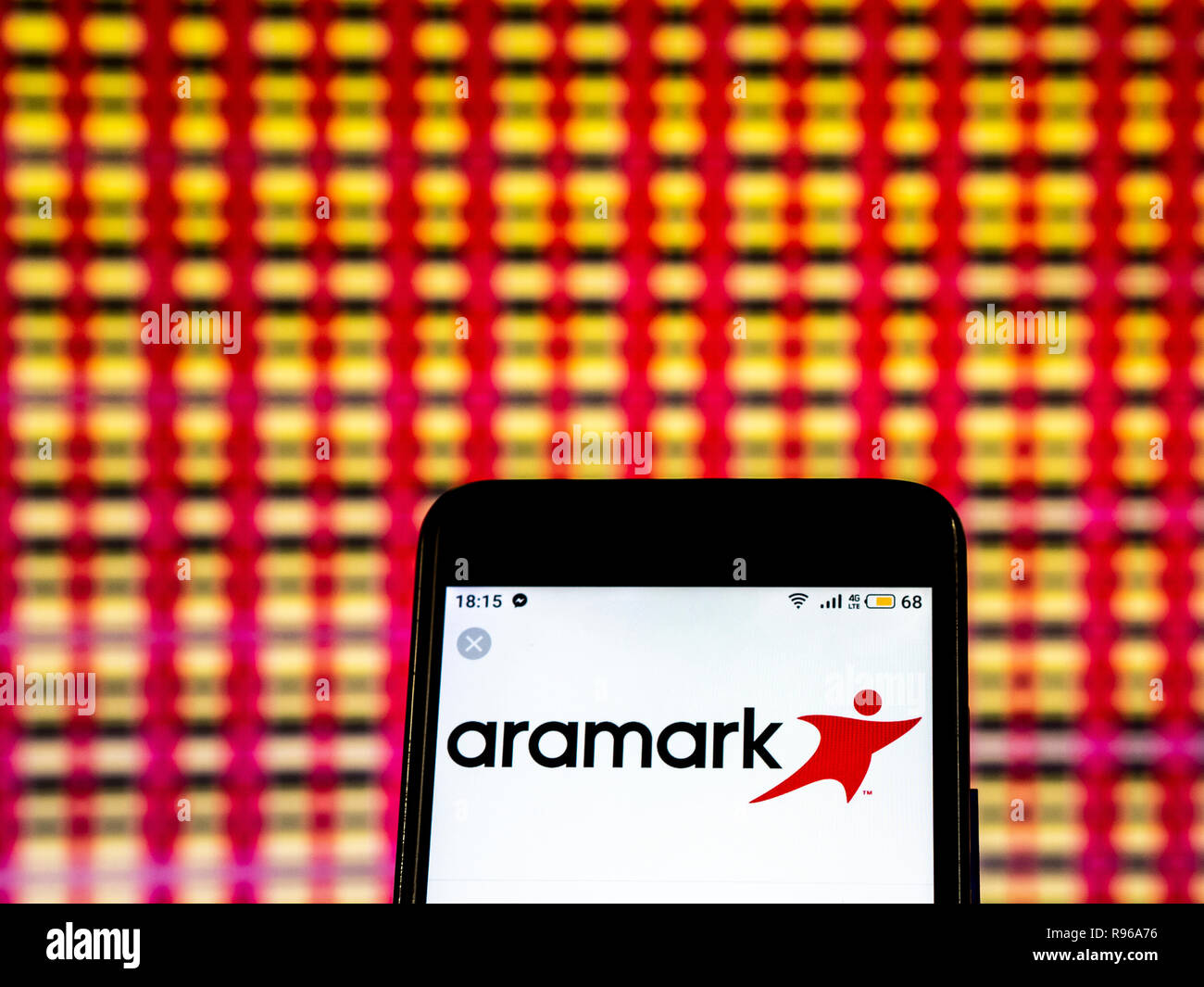 Aramark Corporation logo seen displayed on smart phone Stock Photo Alamy