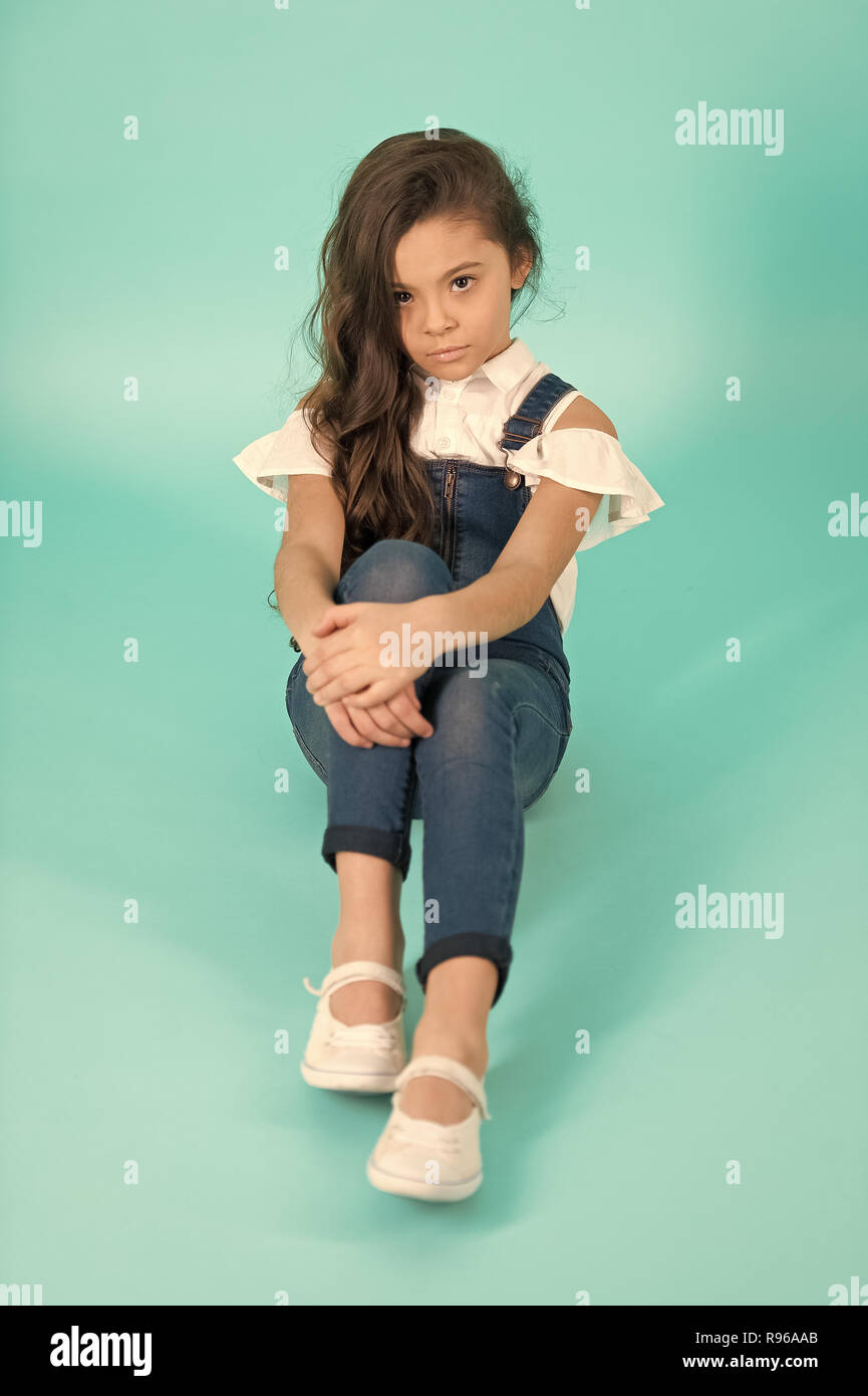 Preteen Girl In Blue Jeans Stock Photos Preteen Girl In Blue