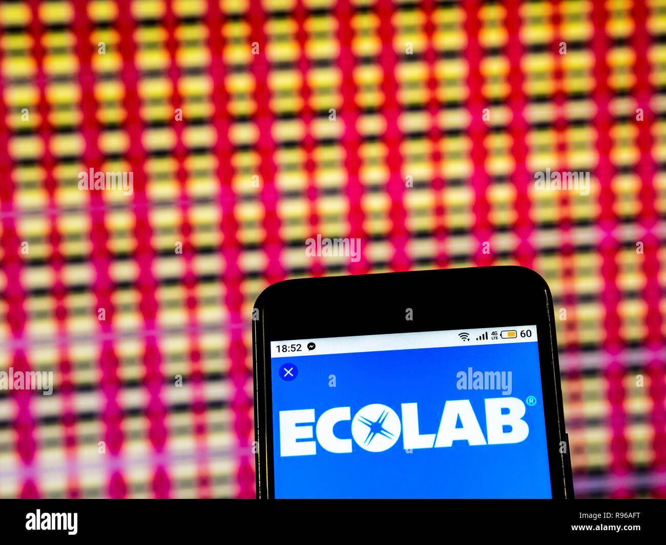 Ecolab Inc. logo seen displayed on smart phone Stock Photo Alamy