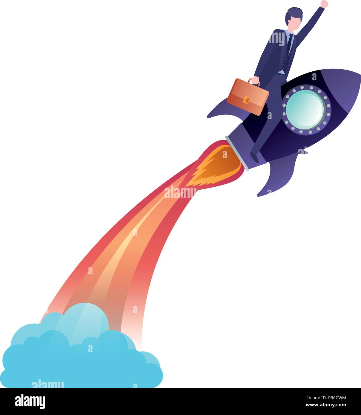 Businessman rocket avatar character hi-res stock photography and images ...