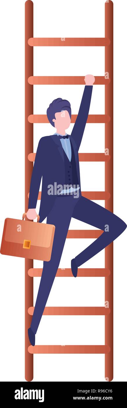 businessman with stair avatar character Stock Vector Image & Art - Alamy