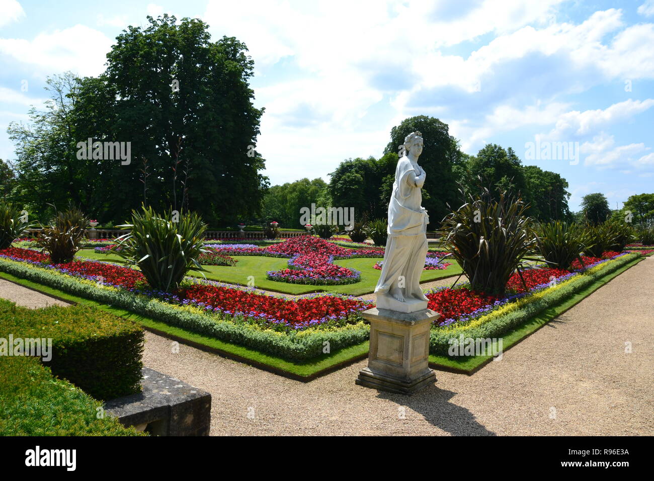 Statues in the parterre garden at Waddesdon Manor, Aylesbury