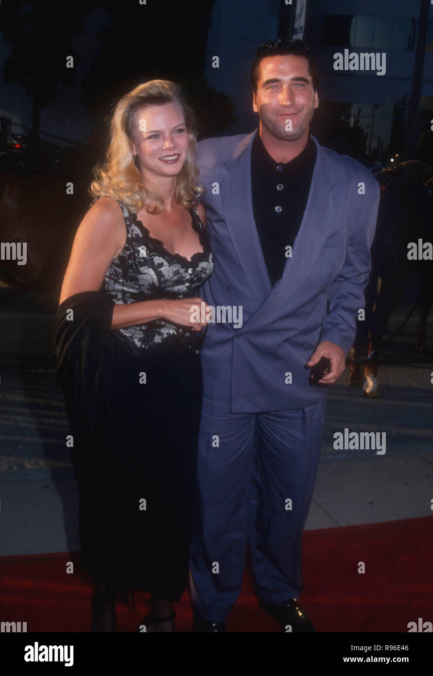 HOLLYWOOD, CA - MAY 12: Actor Daniel Baldwin and wife Elizabeth Baldwin attend the 'Posse' Premiere on May 12,1993 at the Cinerama Dome in Hollywood, California. Photo by Barry King/Alamy Stock Photo Stock Photo