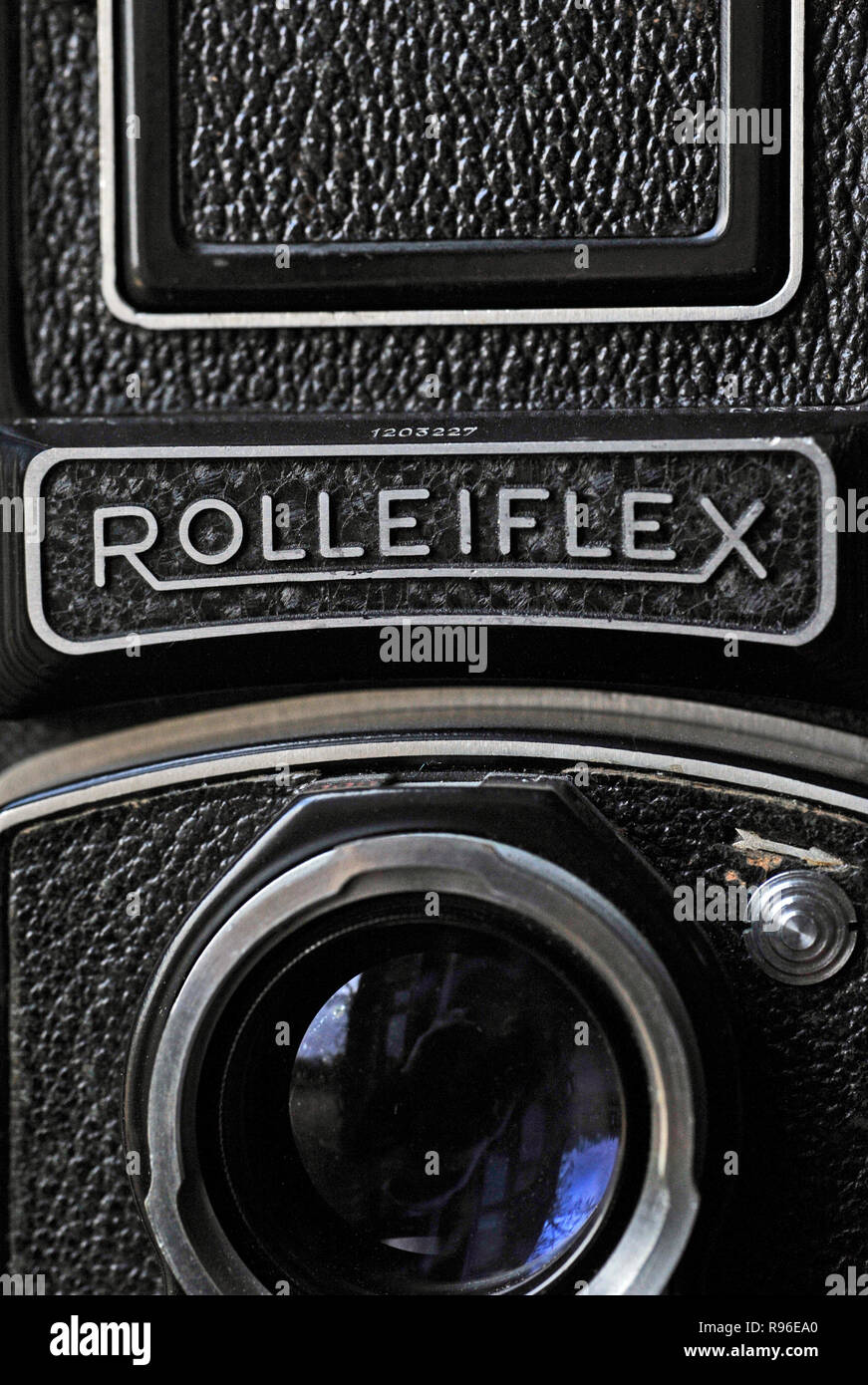 vintage Rolleiflex twin lens reflex film camera Stock Photo