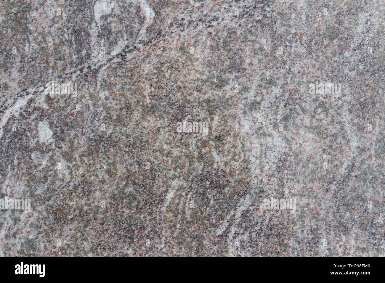 Granite texture. Black, red. Stock Photo