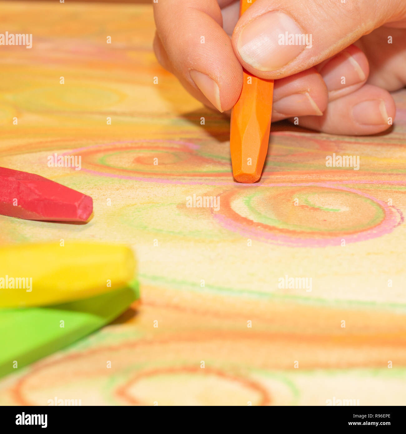 Holding crayons hi-res stock photography and images - Alamy