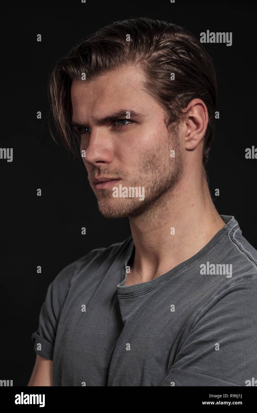 Studio photoshoot of a good looking young man Stock Photo - Alamy