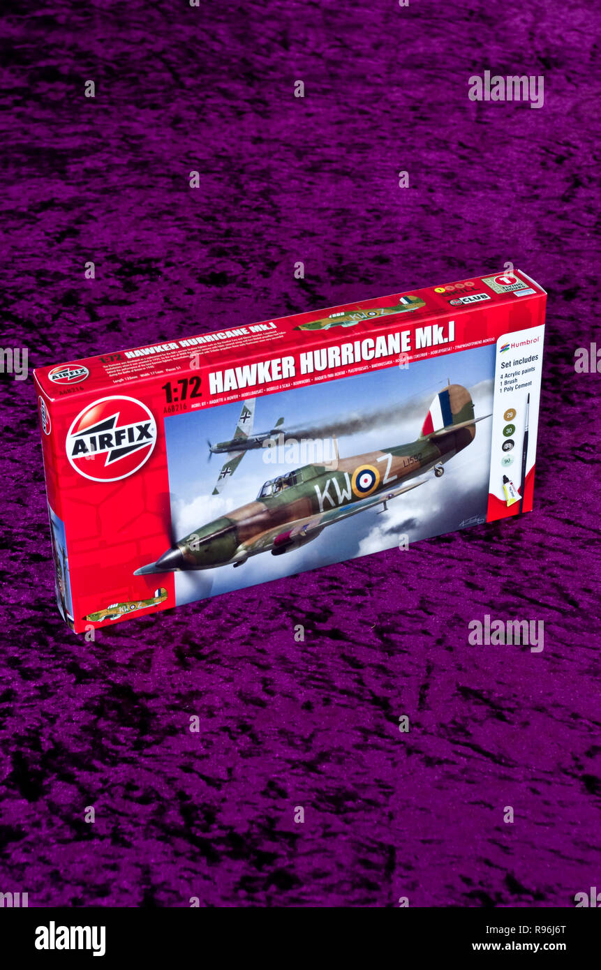 Airfix Model Kit of a Hawker Hurricane MK 1 Fighter Plane Stock Photo Alamy