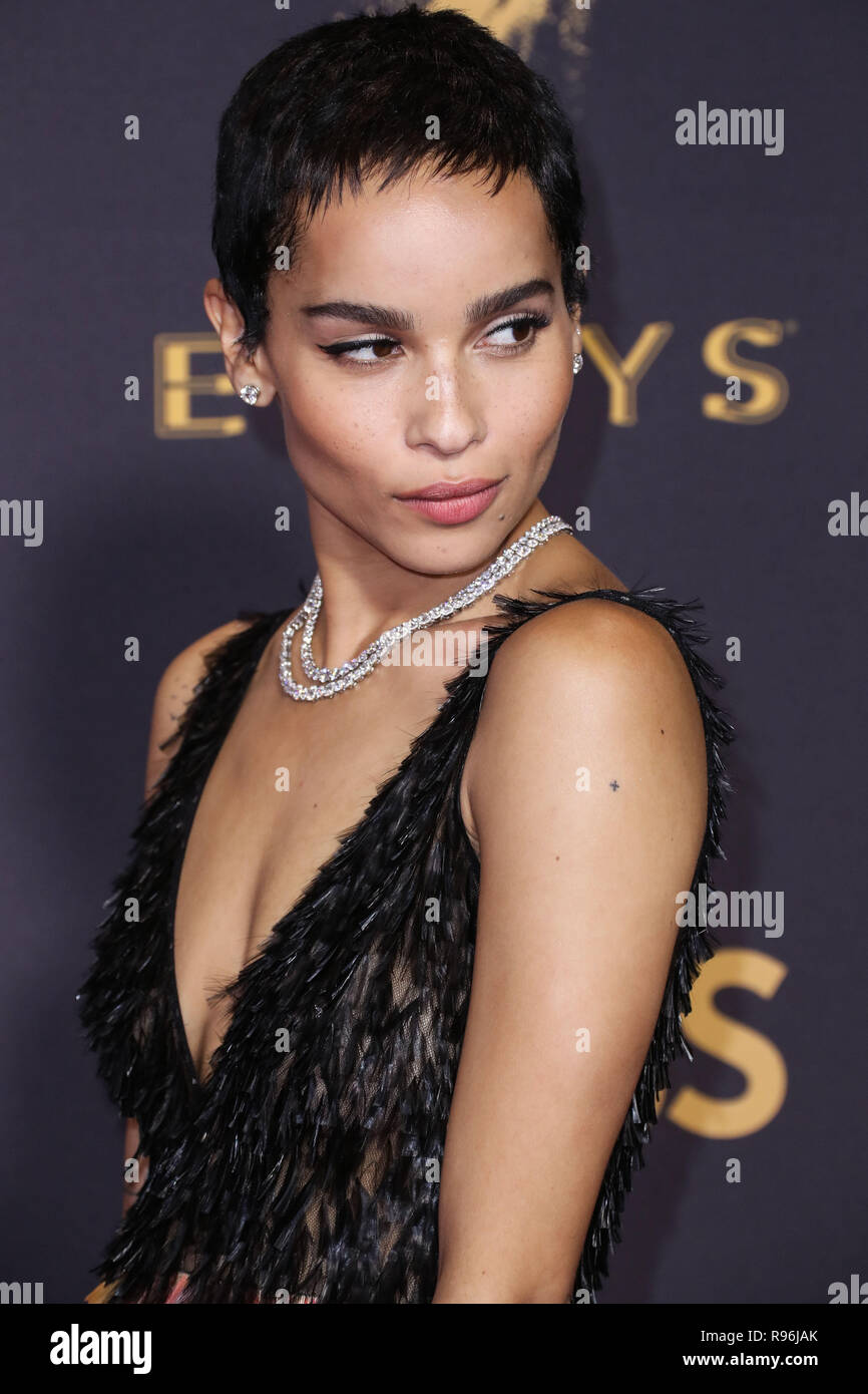 LOS ANGELES, CA, USA - SEPTEMBER 17: Zoe Kravitz arrives at the 69th Annual Primetime Emmy Awards held at Microsoft Theater at L.A. Live on September 17, 2017 in Los Angeles, California, United States. (Photo by Xavier Collin/Image Press Agency) Stock Photo