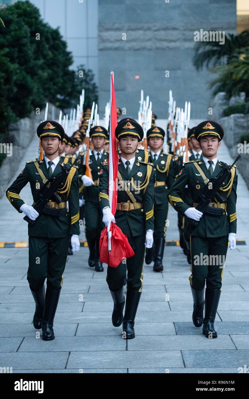 Macao China 20th Dec 2018 The Macao Garrison Of The Chinese People Macao China 20th Dec 2018 The Macao Garrison Of The Chinese People