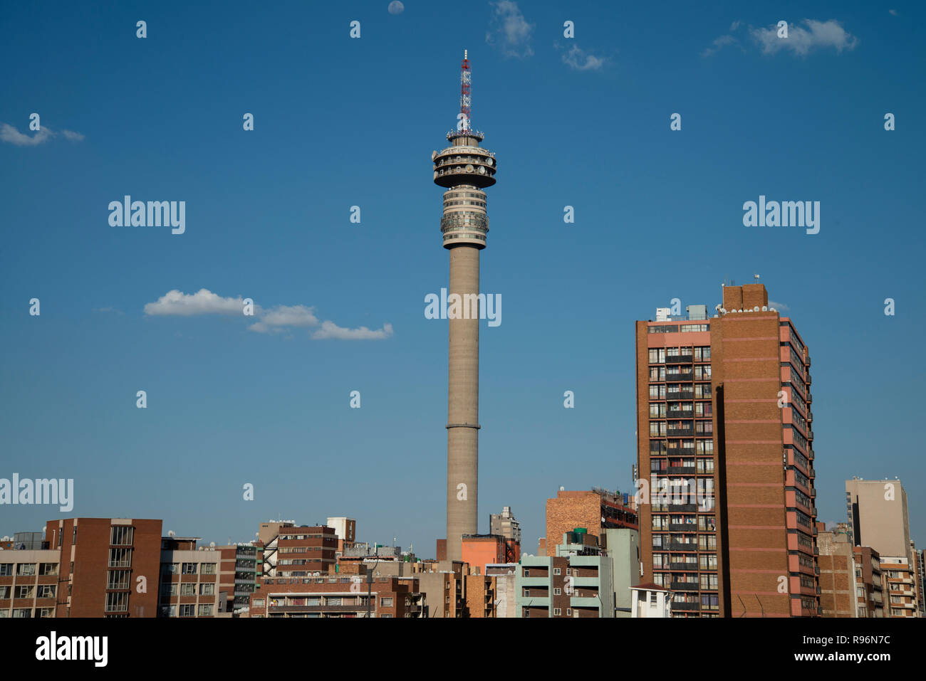 Johannesburg, South Africa, 19 December, 2018. View of Hillbrow from the Old Fort on Constitution Hill. The Old Fort, a prison since the 1800s, was also used a military garrison during the Anglo-Boer War. Today, the Fort is a museum. Credit: Eva-Lotta Jansson/Alamy Live News Stock Photo