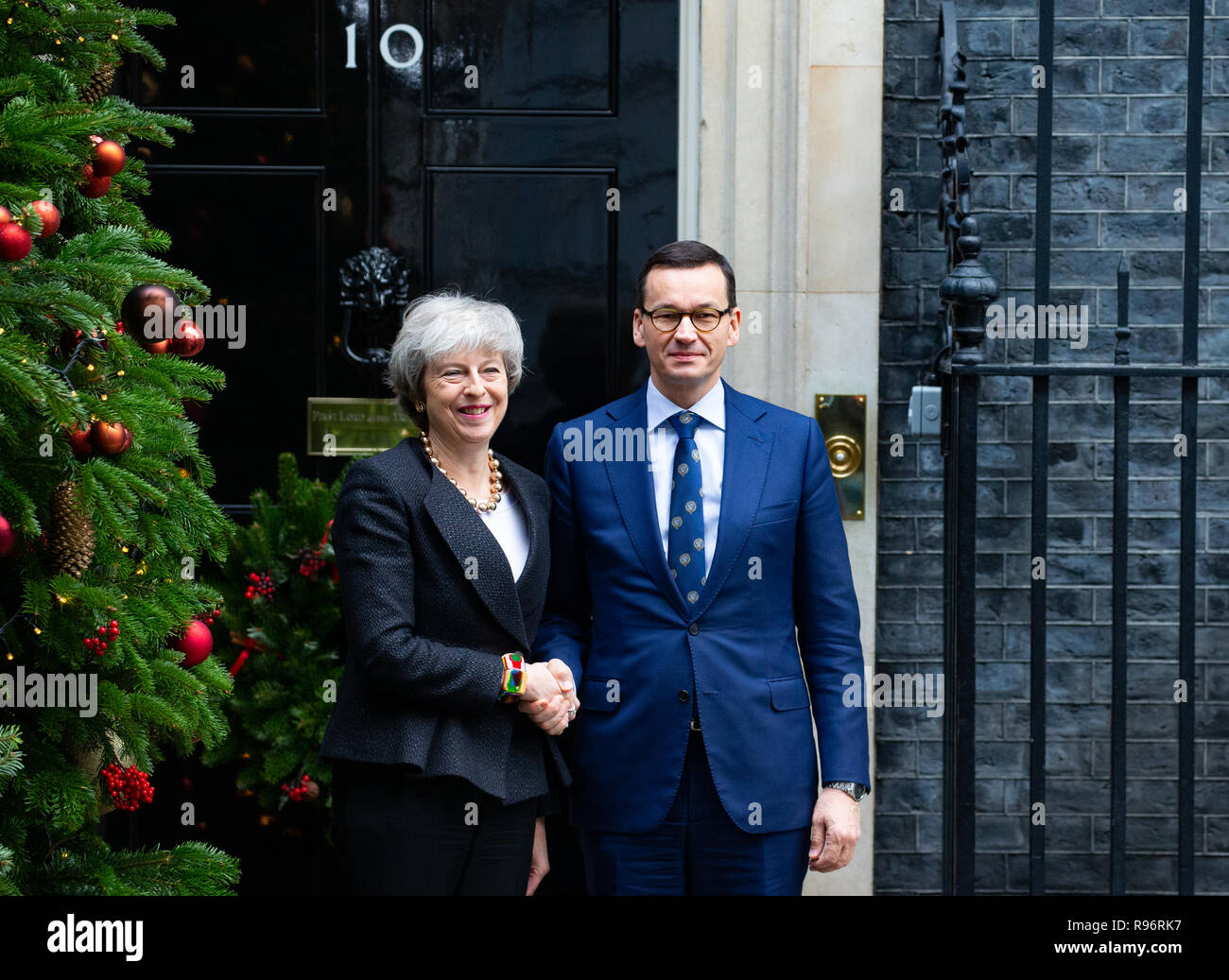 London, UK. 20th December, 2018. Prime Minister, Theresa May, meets her Polish Counterpart, Prime Minister Mateusz Morawiecki for talks. Credit: Tommy London/Alamy Live News Stock Photo