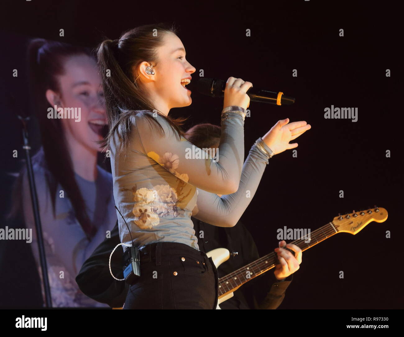 Sigrid (Sigrid Solbakk Raabe) performs at the Ellie Goulding for Streets Of London charity gig at The SSE Arena Wembley. Stock Photo