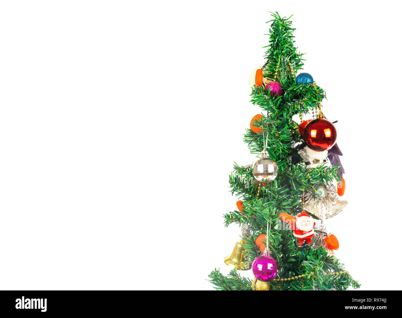 Beautiful christmas tree isolated on a white background - Image Stock ...