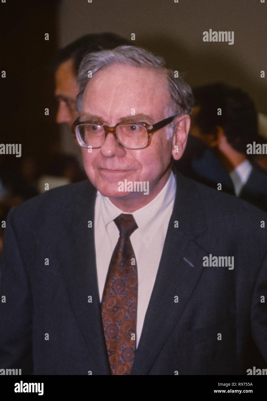 WASHINGTON, DC, USA - SEPTEMBER 4, 1991: Warren Buffett, Chairman Salomon Brothers, appears before U.S. House Subcmte. on Telecommunications. Stock Photo