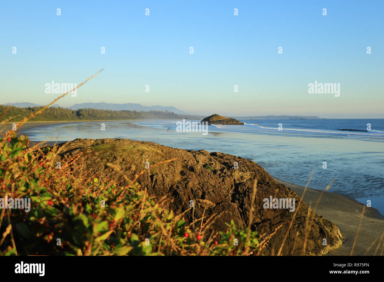 The Long Beach, Tofino, The Vancouver Island, The British Columbia, Canada, sunset Stock Photo