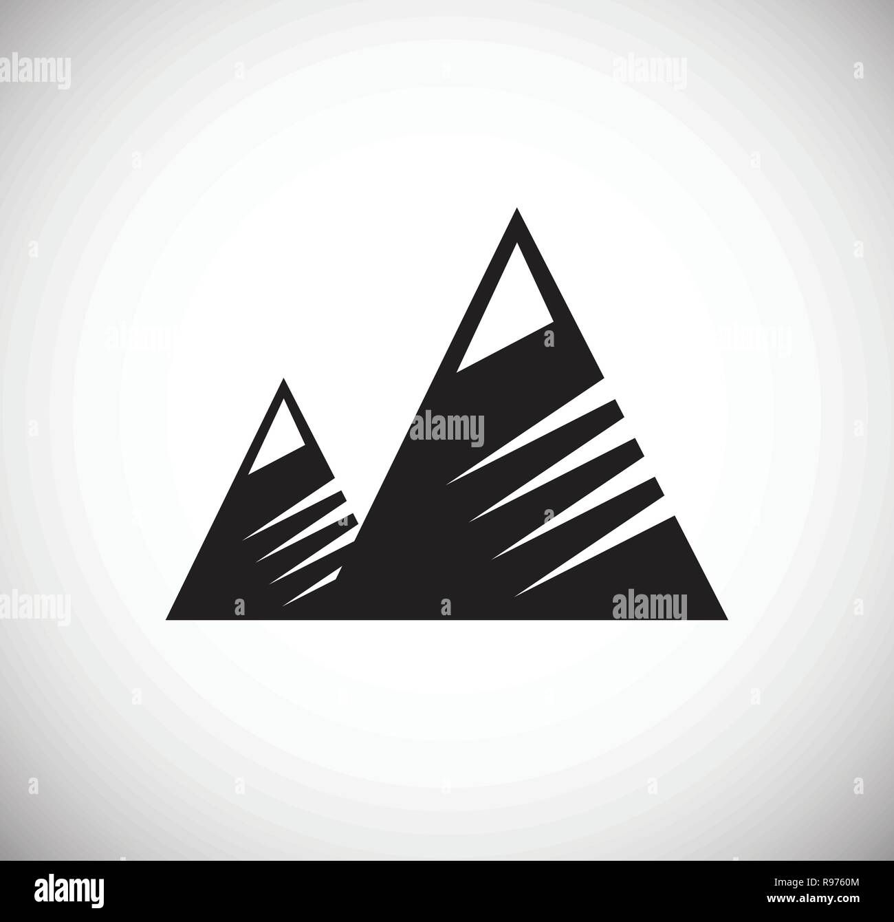 Mountain icon on white background for graphic and web design, Modern ...