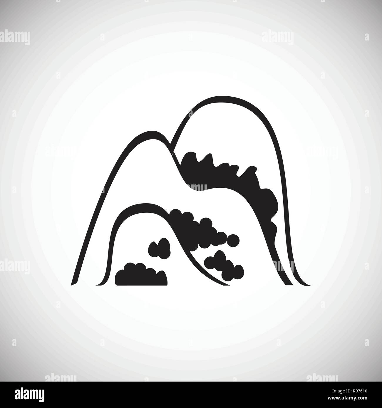 Mountain icon on white background for graphic and web design, Modern ...