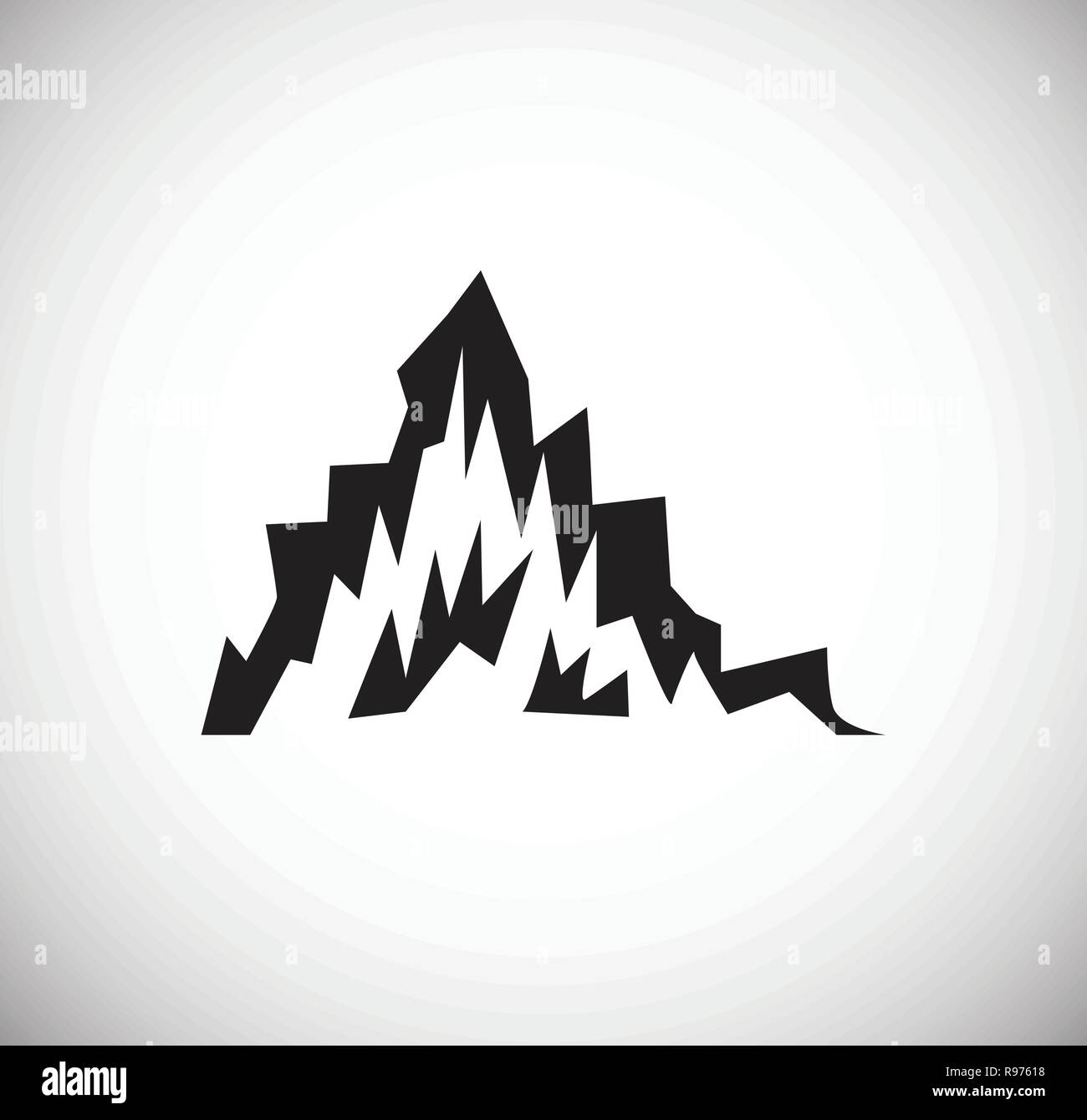 Mountain icon on white background for graphic and web design, Modern ...