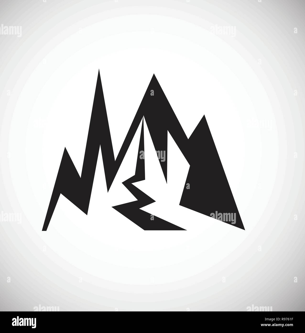 Mountain icon on white background for graphic and web design, Modern ...