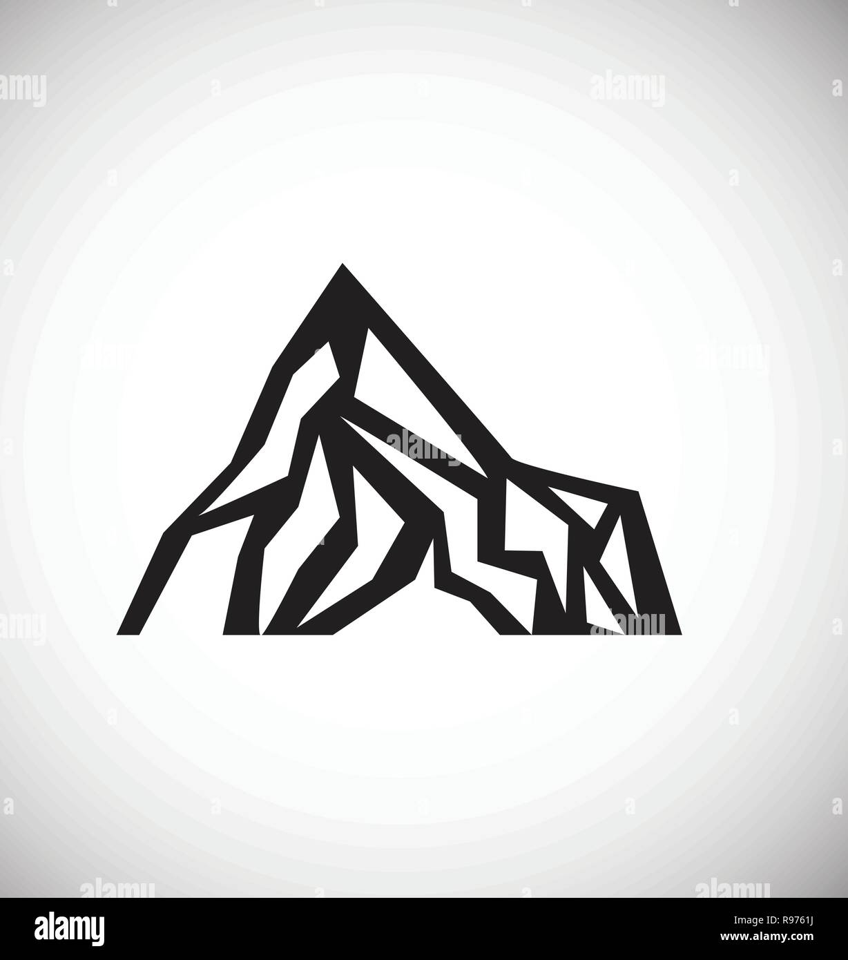 Mountain icon on white background for graphic and web design, Modern ...