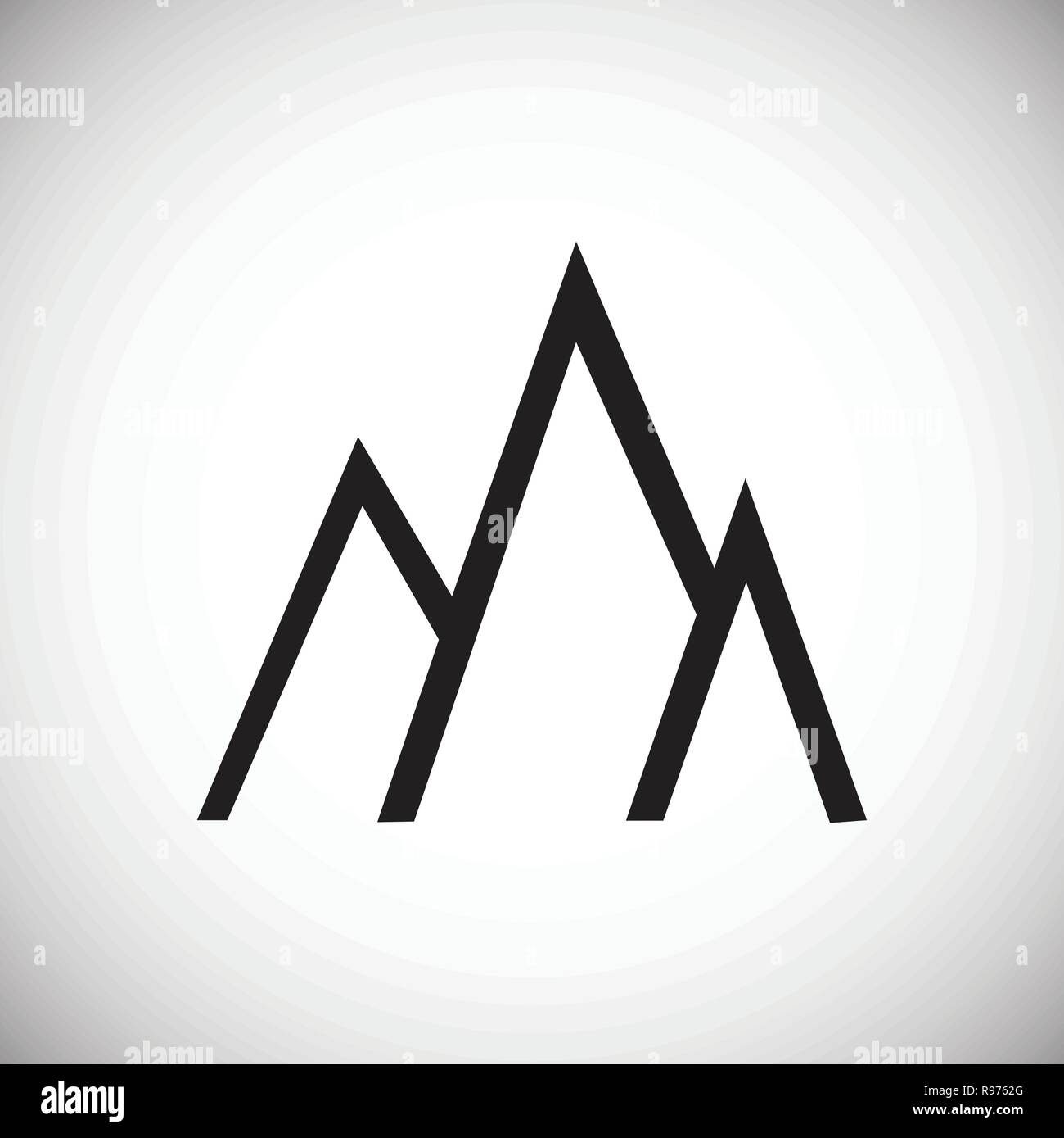 Mountain icon on white background for graphic and web design, Modern ...