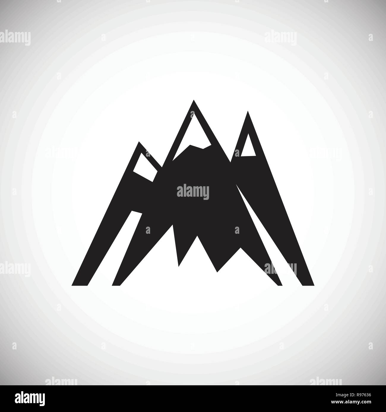 Mountain icon on white background for graphic and web design, Modern ...