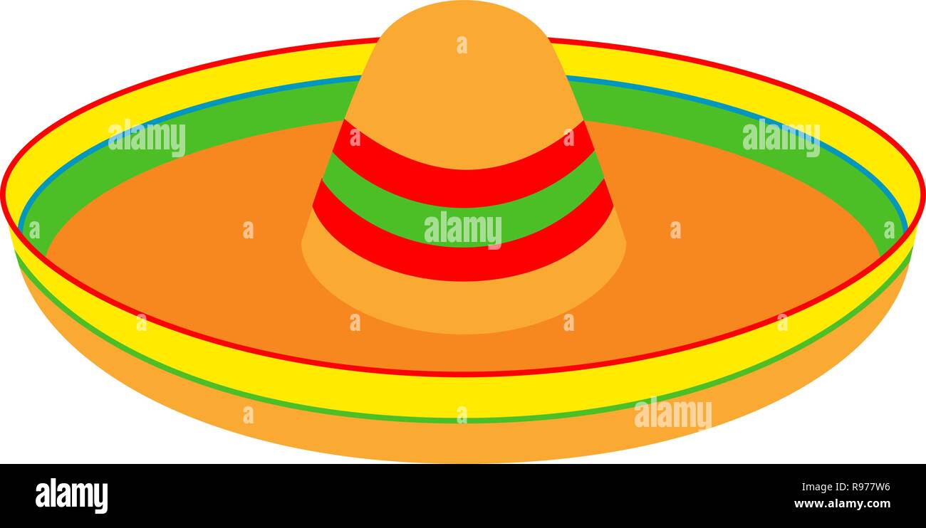 Colorful cartoon sombrero Stock Vector