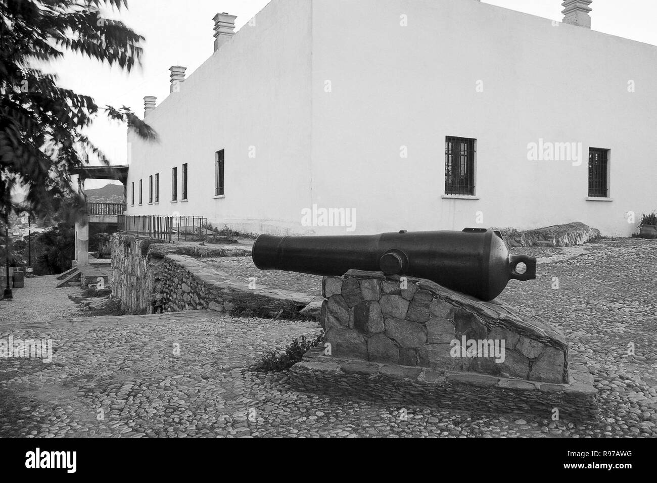MONTERREY, NL/MEXICO - NOV 20, 2002: Cannon and the Bishop's museum Stock Photo