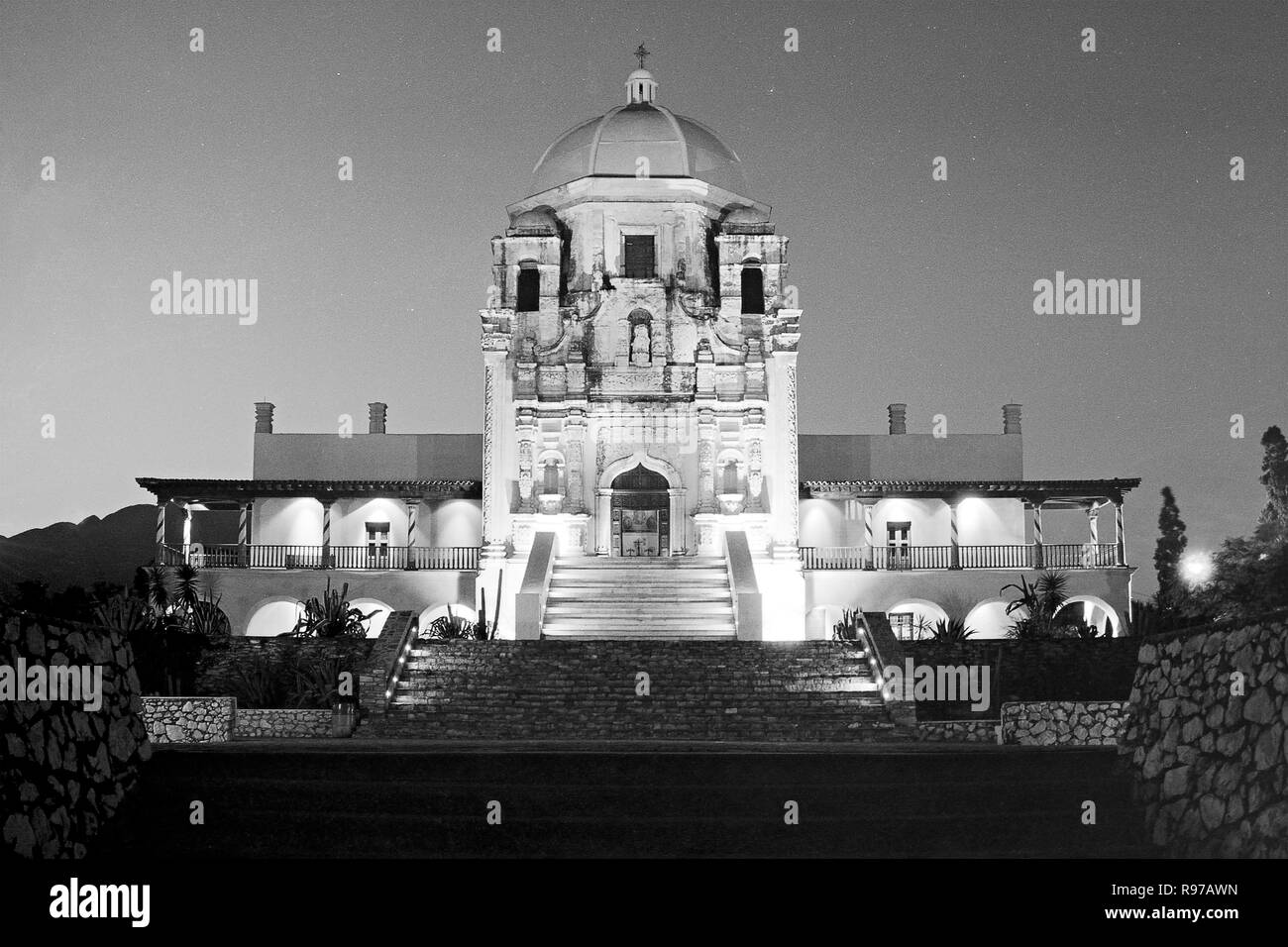 MONTERREY, NL/MEXICO - NOV 20, 2002: Bishop's museum at night Stock Photo