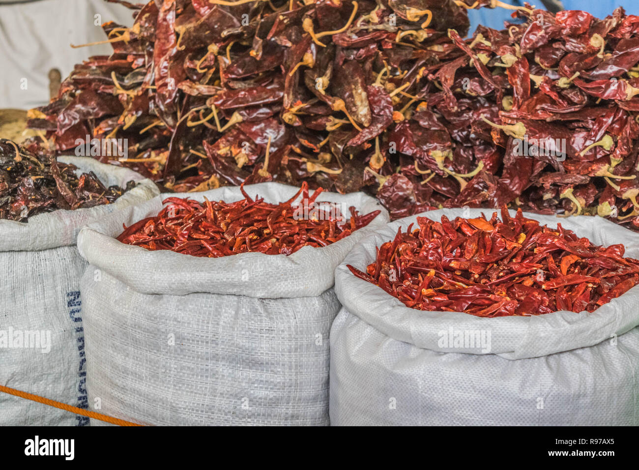 Sacks of chilies hi-res stock photography and images - Alamy