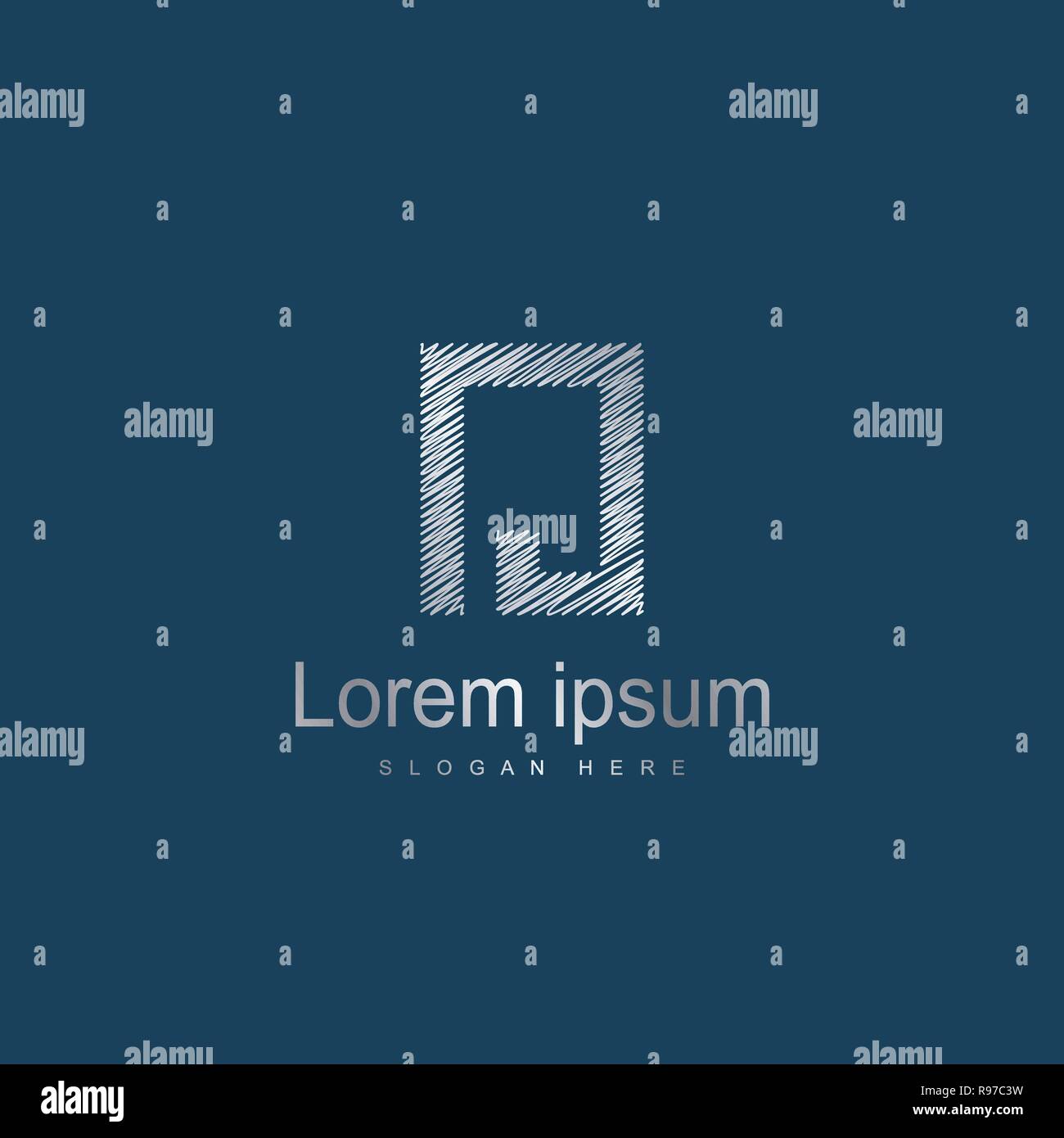 Initial Letter IJ Logo Template Vector Design. Abstract letter logo design Stock Vector
