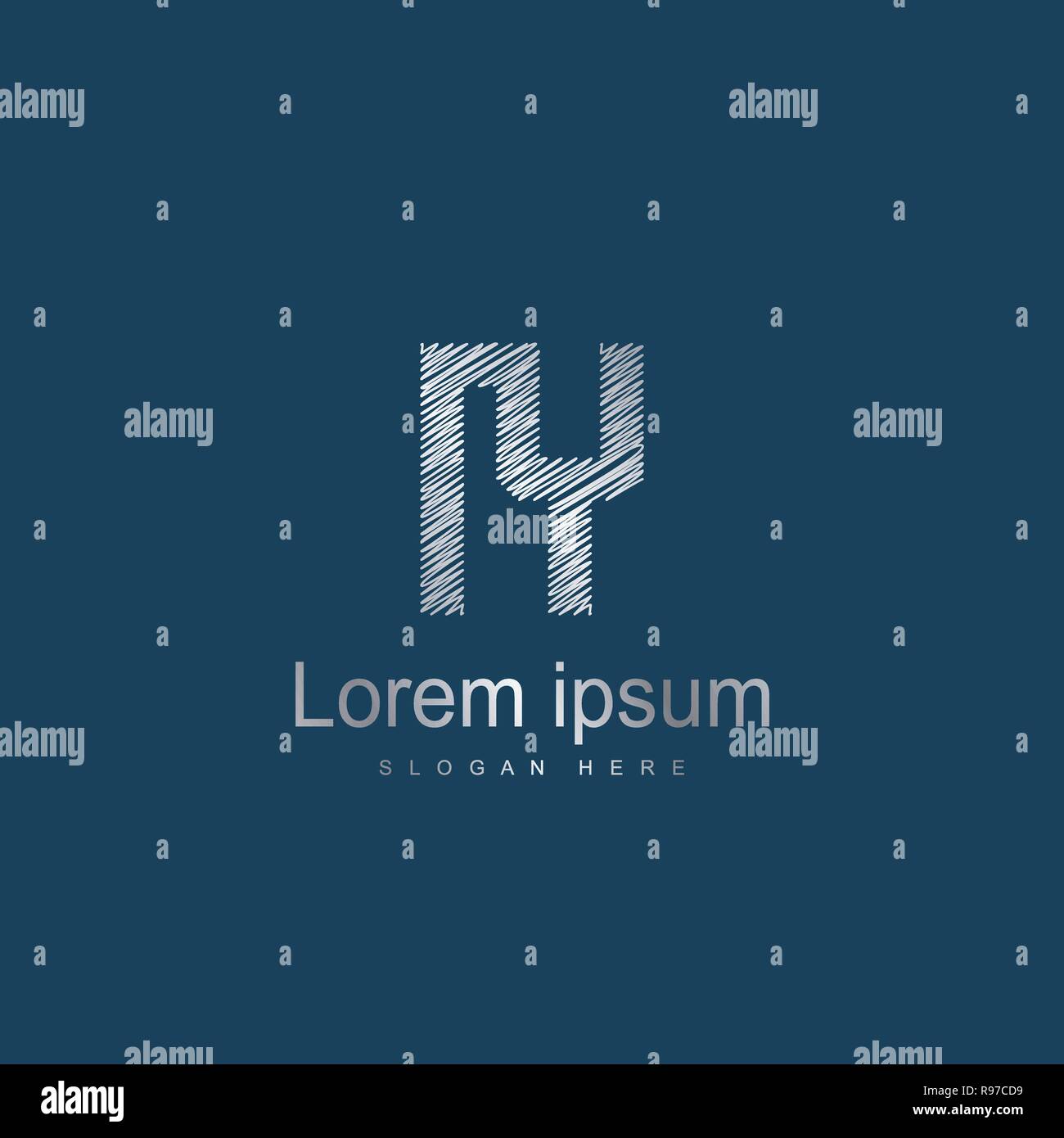 Initial Letter IY Logo Template Vector Design. Abstract letter logo design Stock Vector