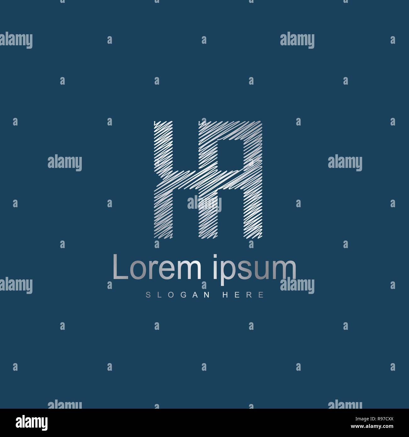Initial Letter KA Logo Template Vector Design. Abstract letter logo ...