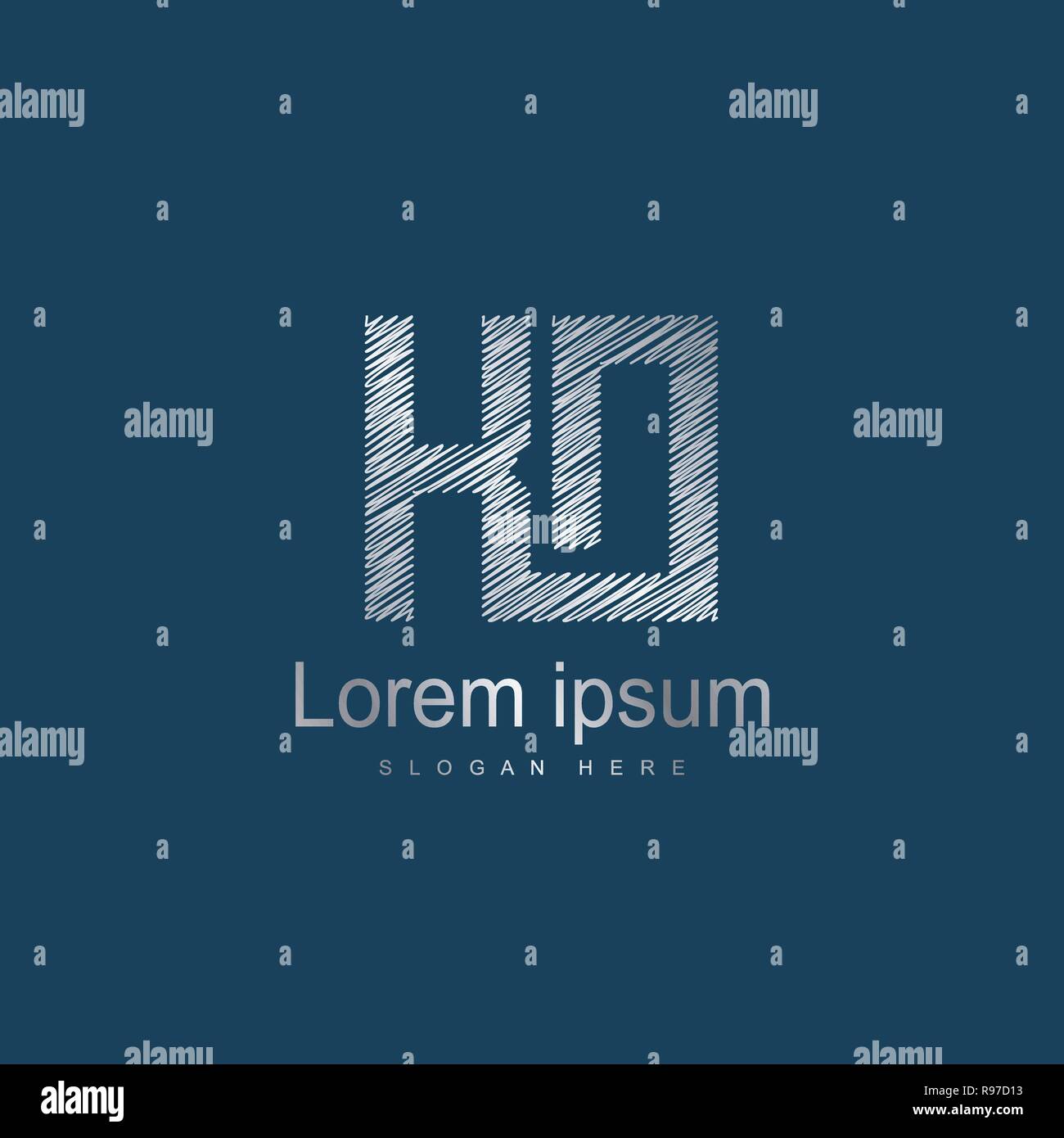 Initial Letter KO Logo Template Vector Design. Abstract letter logo design Stock Vector