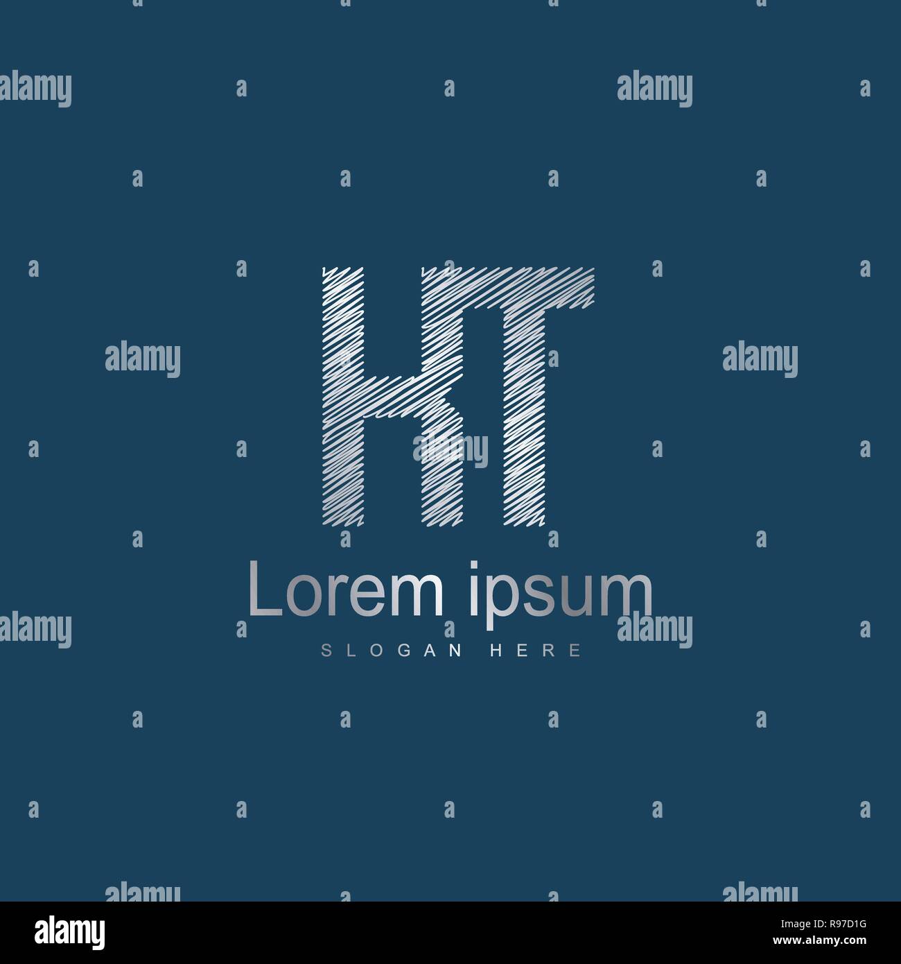 Initial Letter KT Logo Template Vector Design. Abstract letter logo design Stock Vector