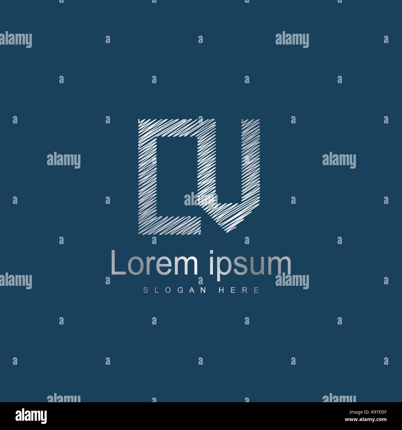Initial Letter LV Logo Template Vector Design. Abstract letter logo design Stock Vector