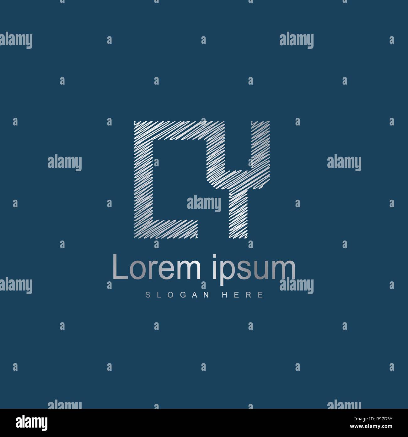 Initial Letter LY Logo Template Vector Design. Abstract letter logo design Stock Vector